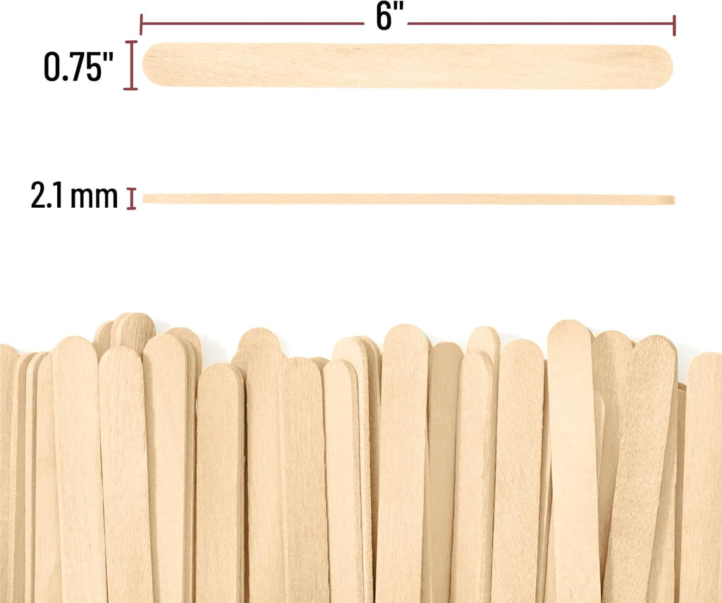 Jumb Woode Craf Sticks 10 Pack 5.7 inch Idea fo Craft an Waxing