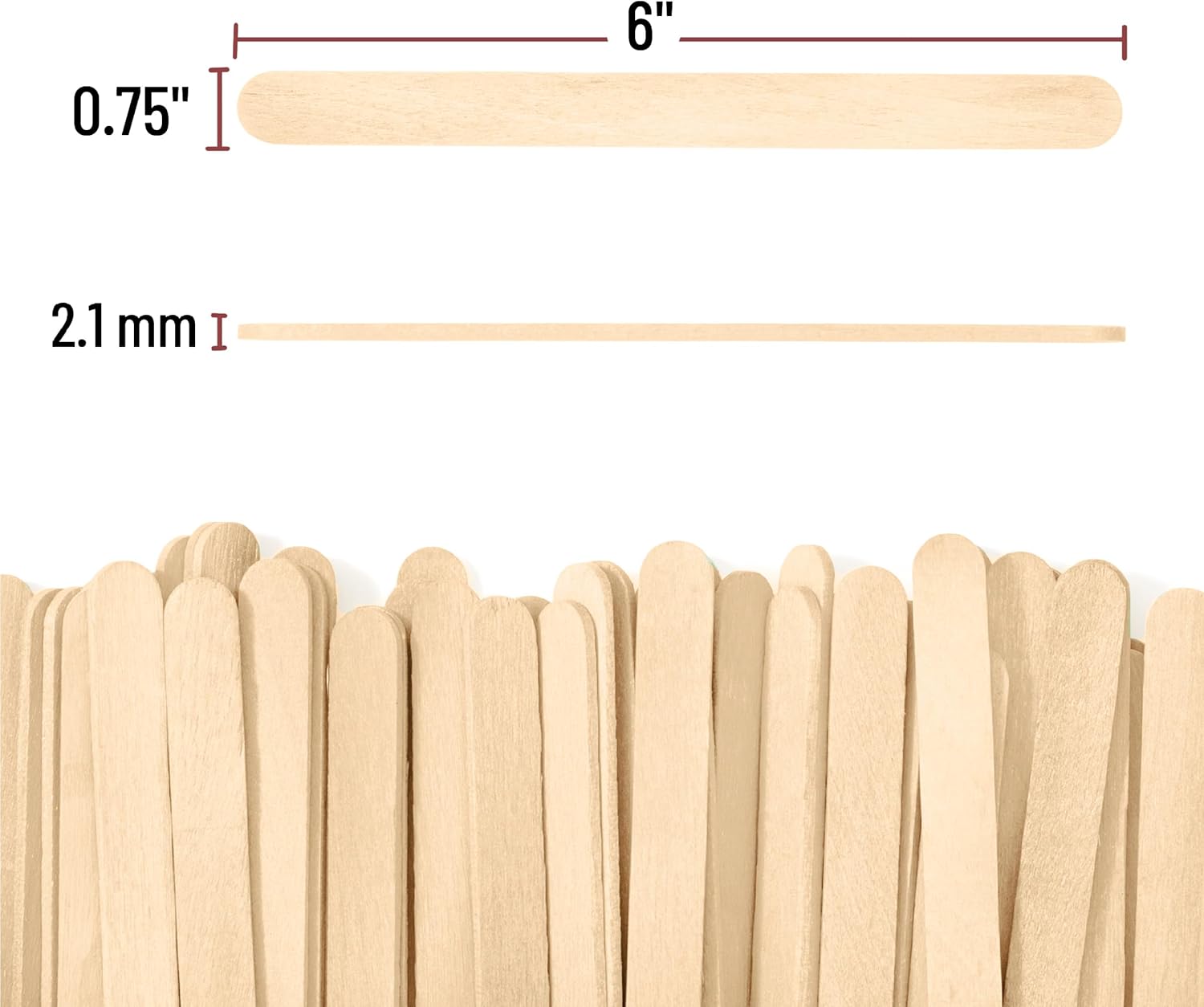 Jumb Woode Craf Sticks 10 Pack 5.7 inch Idea fo Craft an Waxing