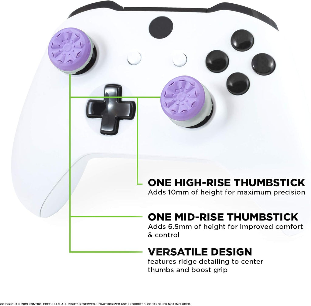 KontrolFree FP Free Galax Purpl fo Xbo On an Xbo Serie Controlle  Performanc Thumbstick  High-Rise Mid-Ris Purple