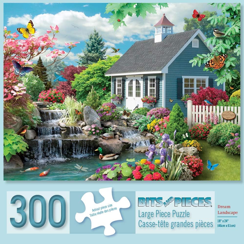 Bits and Pieces ¨C Large 300 Piece Jigsaw Puzzle for Adults ¨C Dream Landscape¡¯ by Artist Alan Giana - Jigsaw Puzzle, Completed Puzzle Size: 18inch x 24inch