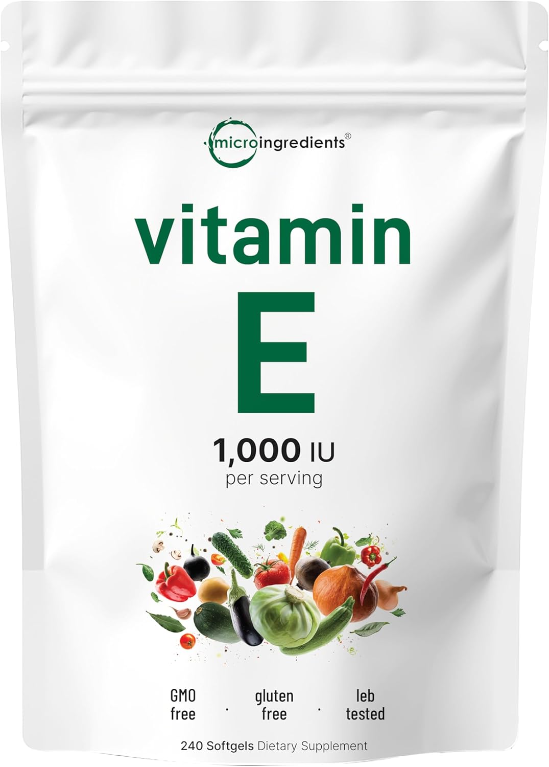Micr Ingredient Vitami 1000IU 24 Softgel Pur Vitami Oi Pill Antioxidan Supplement fo Skin Face Heart Immun Healt Non-GMO Glute Free