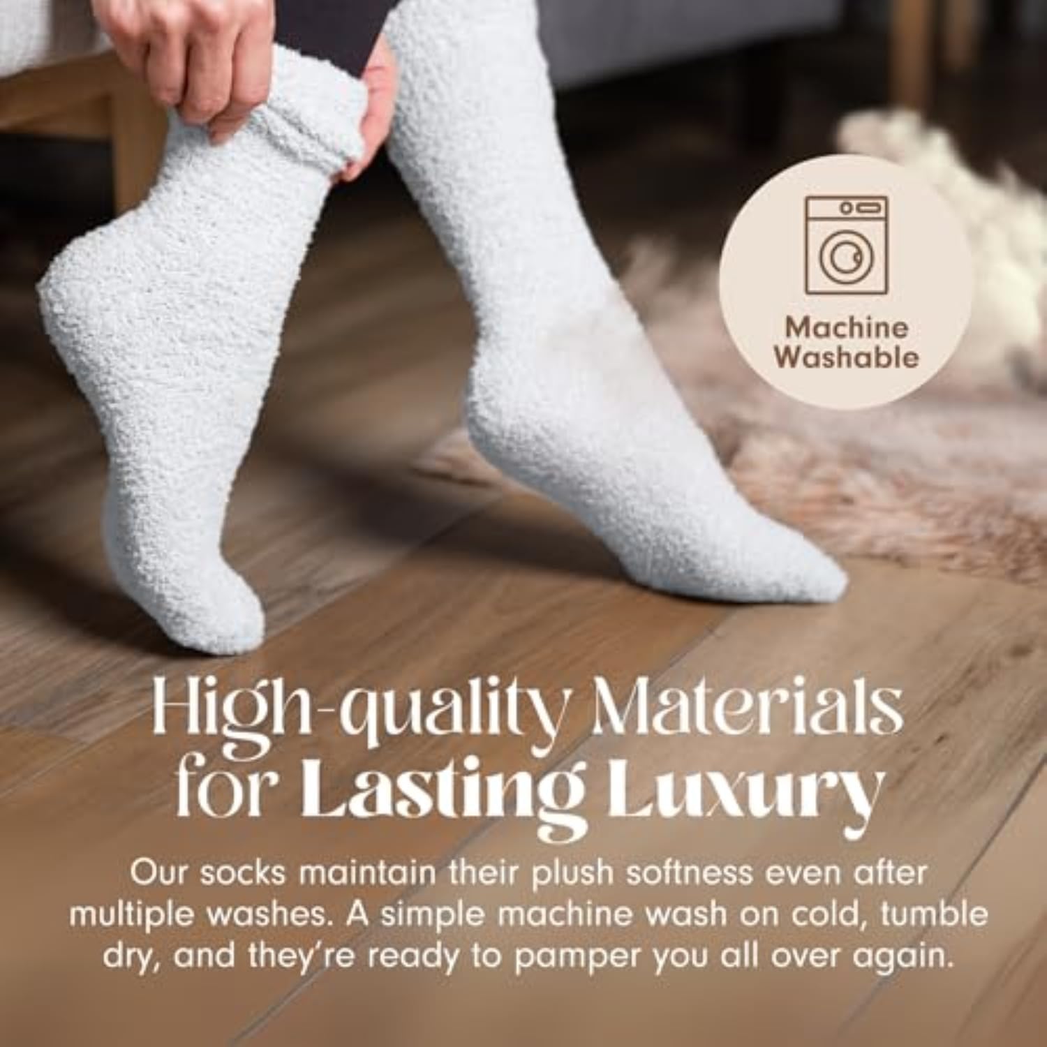 Unboxme Gifts Warm Cozy Ultra-Luxe Cloud Sock for Women Men - Super Soft Luxurious Fabric Sleep Socks