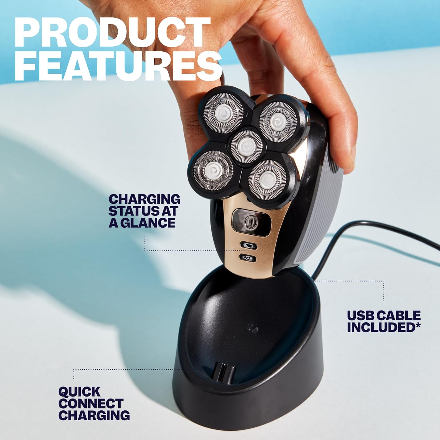 Freebird FlexSeries™ Travel Case and Charging Dock - Robust, Water-Resistant, Universal Fast Charging Station, Portable and Travel-Friendly, Compatible with FlexSeries Shaver for Men and Women