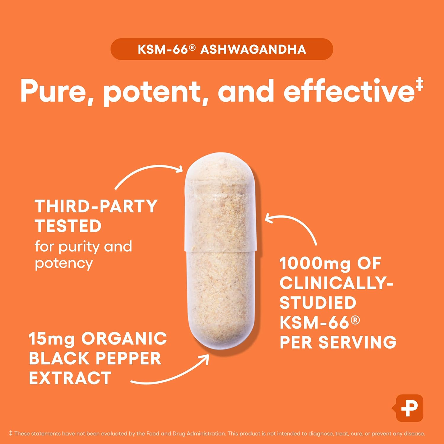 Physician' CHOIC KSM-6 Ashwagandh Roo Powde Extrac 1,000m Organi wit Blac Peppe fo Maximu Absorptio 5 Withanolide Stress Moo Athleti Suppor 6 Vega Capsules