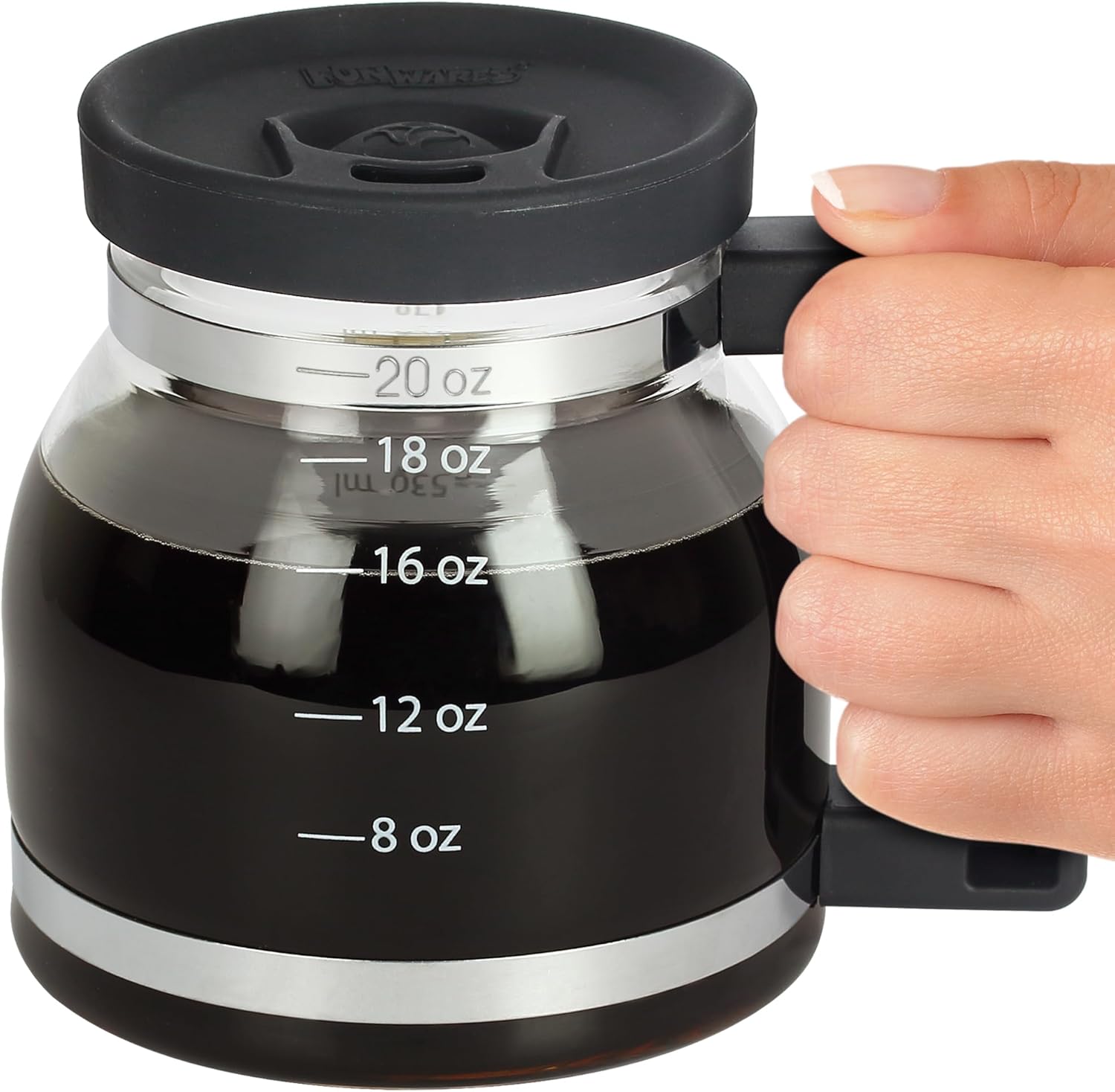Cupa Joe Coffee Mug ¨C 20oz Borosilicate Glass Diner Pot Mug with Spill-Proof Lid ¨C Funny Novelty Gift for Coffee Lovers, Dads, Office, Travel & More
