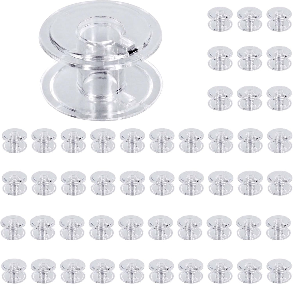 SINGE Clas 1 Bobbin fo Sewin Machines Transparen Plasti Bobbins 5 Count