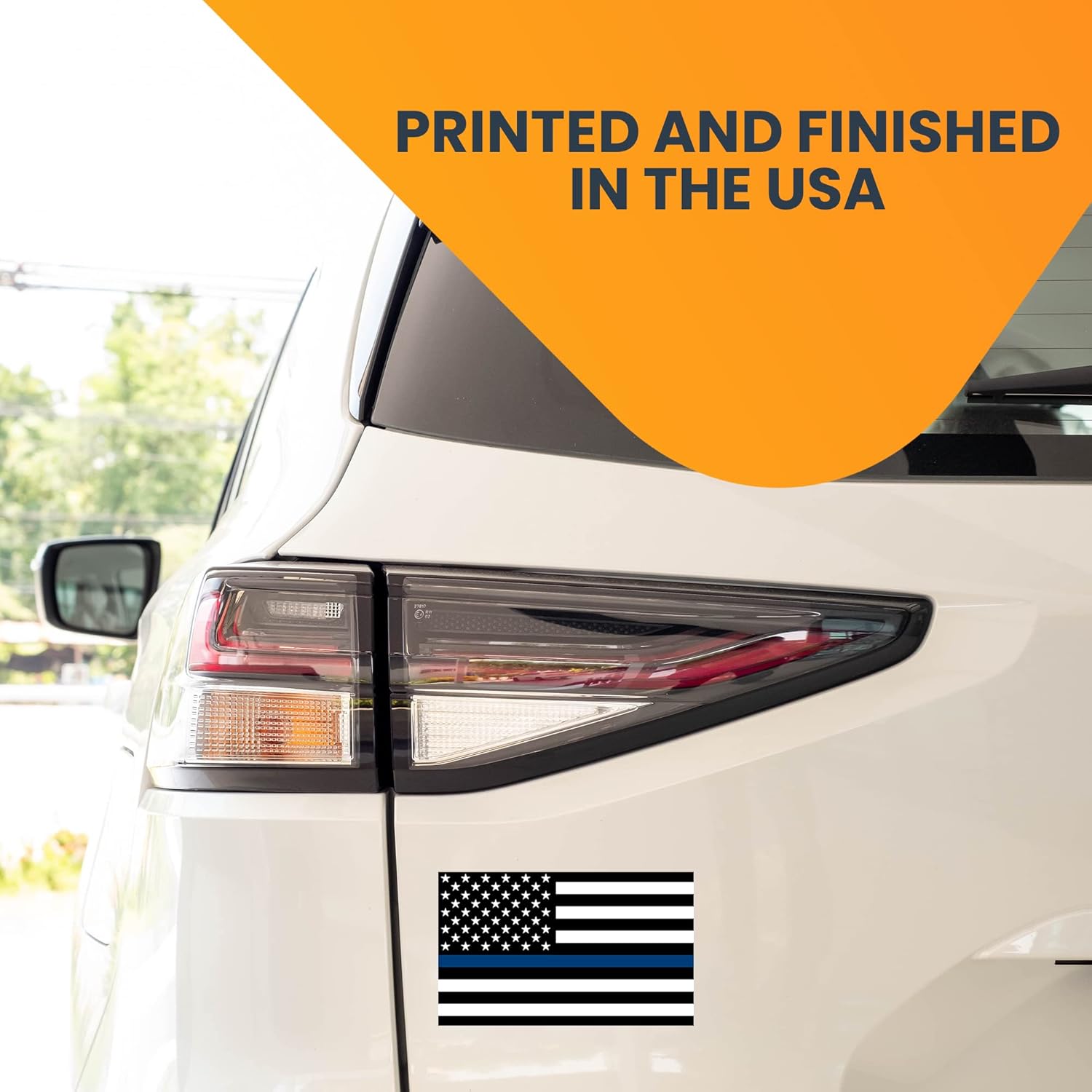 Magnet Me Up Thin Blue Line American Flag Magnet Decal, 3x5 inches, 4 Pack, Heavy Duty Automotive Magnet for Car Truck SUV, in Support of and Law Enforcement Officers