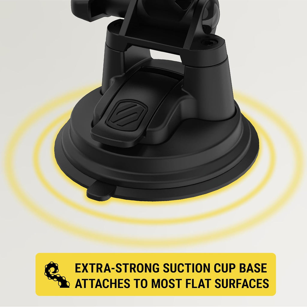 Scosche MP2WDHD MagicMount? Pro2 Heavy Duty, Extra-Strong Suction Cup Cell Phone Mount, Windshield/Dashboard Magnetic Phone Holder with Anti-Shake Stabilizer for iPhone, Android, Tablet, Car, Truck