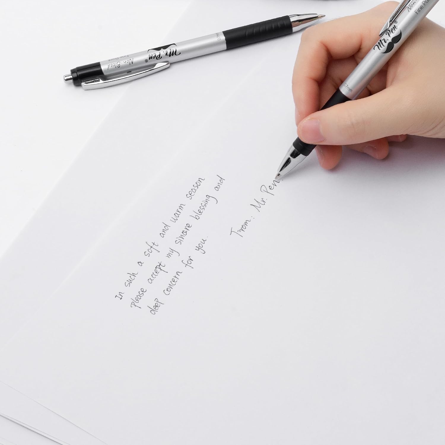 Mr. Pen - 12 Pack Black Fine Tip Pens, Fast Dry, No Smear & Bleed Through, Ideal for Bible Journaling & Planners
