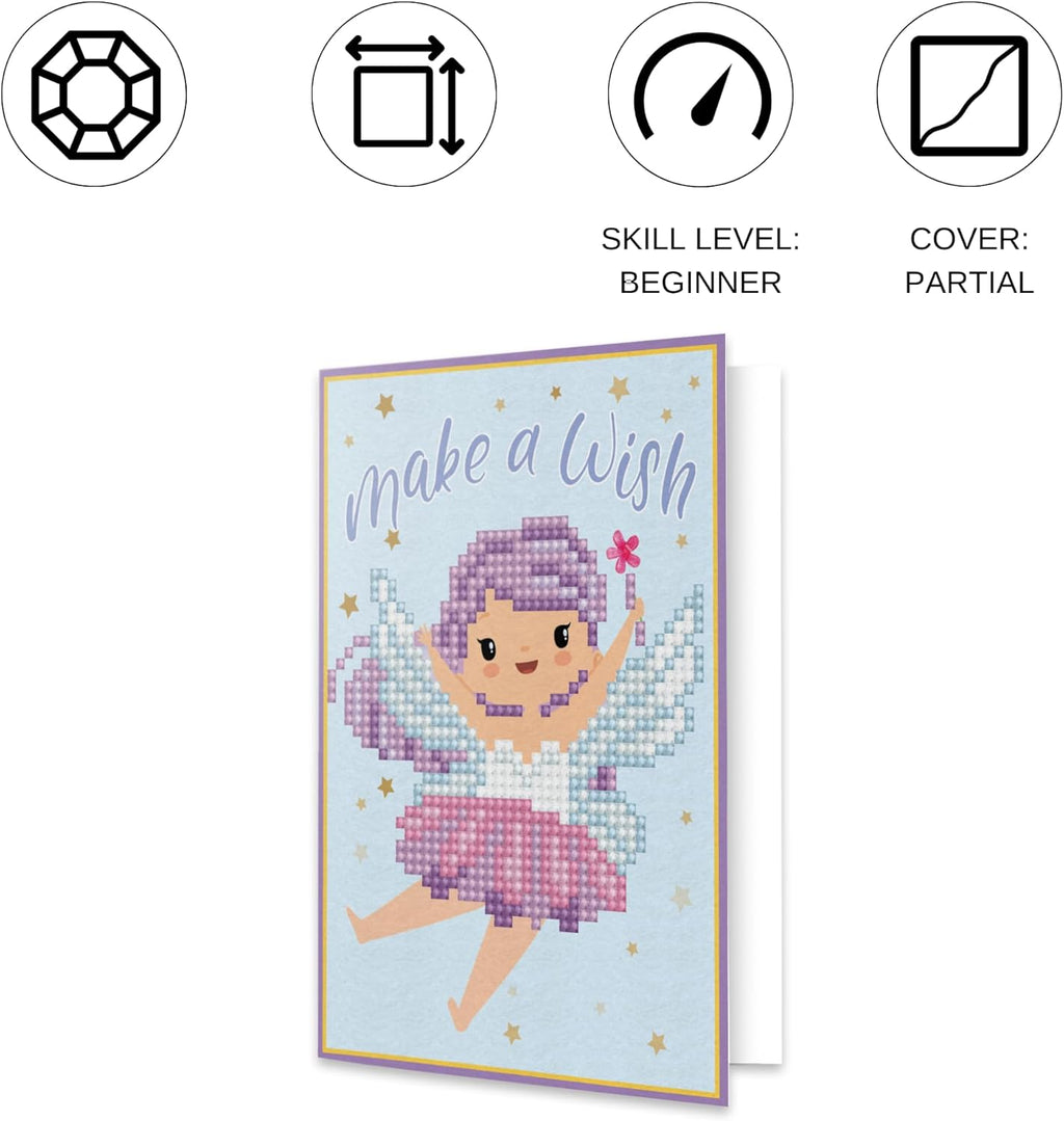 DIAMON DOT Mak Wis Diamon Ar Cards Handmad Diamon Paintin Card Kit Handmad Greetin Card Kit fo Birthda Note an Specia Occasions