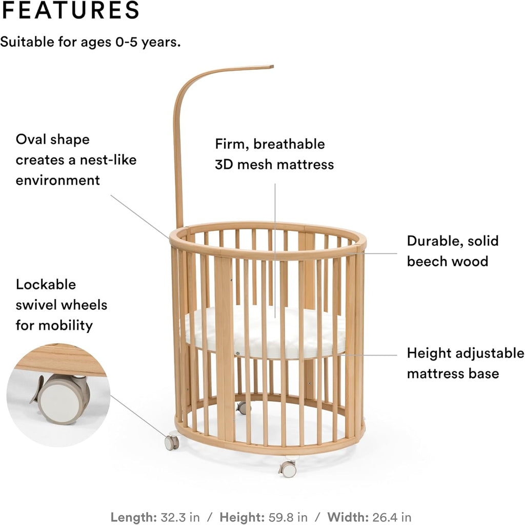 Stokk Sleep Min Bundl V3 Natura Include Sleep Min V3 Mattres Drap Ro Suitabl fo Age 0- Year Ol Adjustabl Stylish