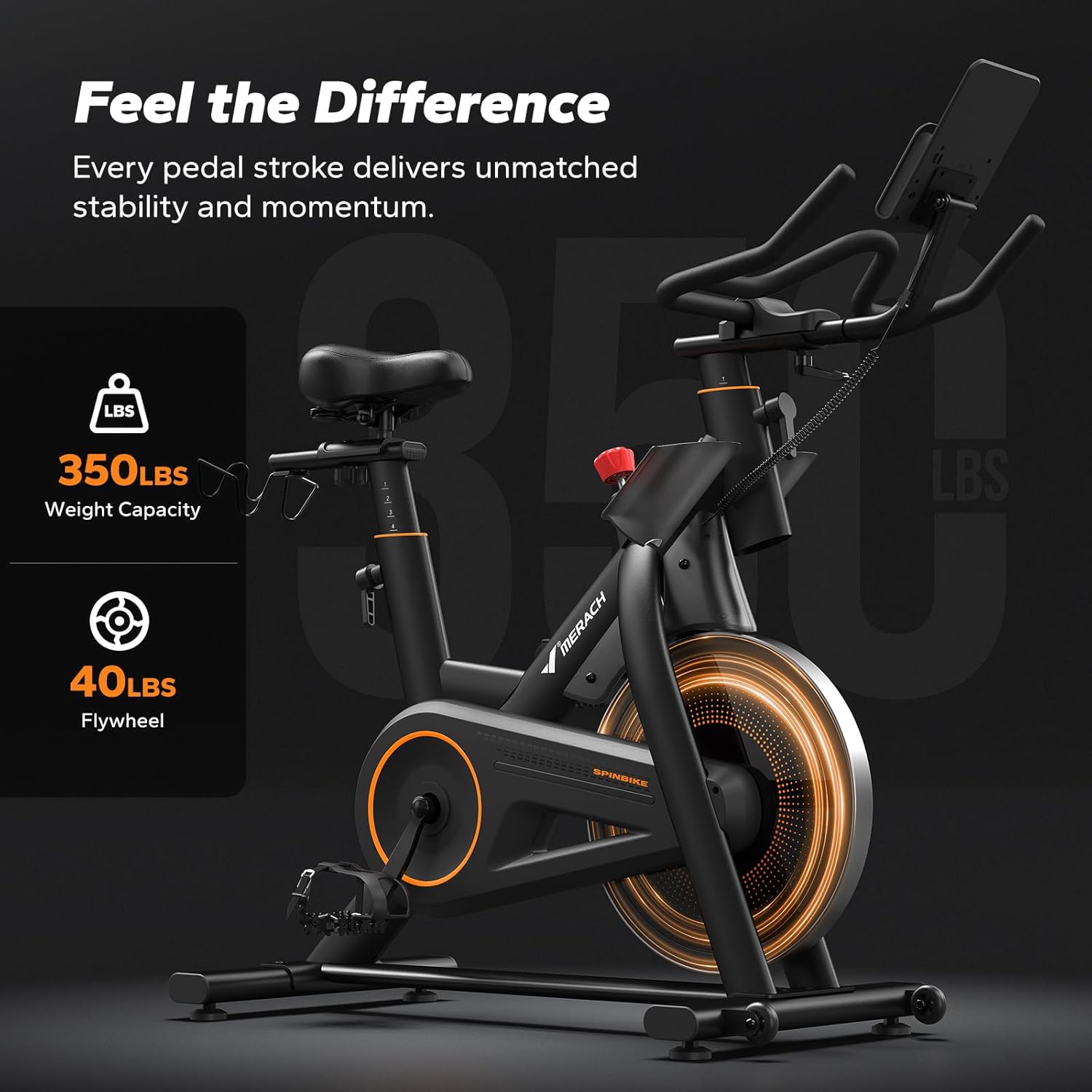 Merac Exercis Bik wit Inclin Decline Stationar Bik fo Hom Gy Fitness Automate Magneti Resistance Indoo Workou Bik wit Self-Develope App 35 lb Weigh Capacit 4 lb Flywheel
