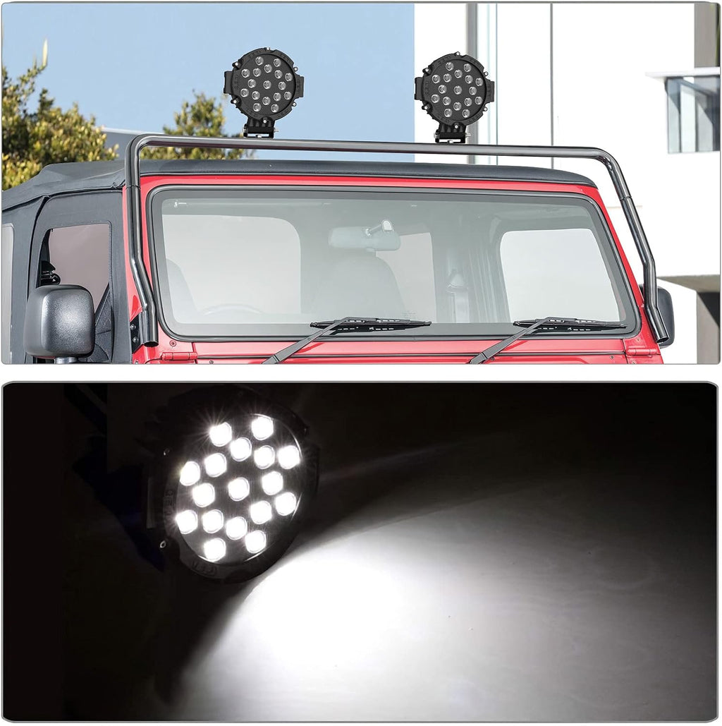 AUTOSAVER88 5 Inch LED Light Pod, 48W 5D LED Cubes 4800LM Offroad Fog Driving Light Truck Pod Light ATV Light Pickup Spot Light Bar for Jeep Boat Bumper Lamp SUV ATV UTV Light - Black, Pack of 2