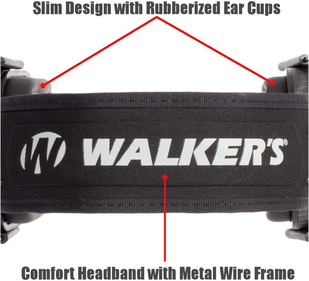 Walker's Slim Passive Earmuff Hearing Protection FDE Come and Take It