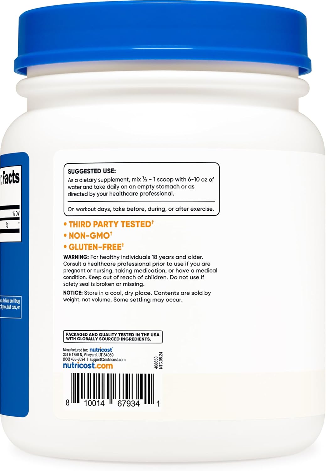 Nutricos Pur L-Leucin Powde 50 Grams