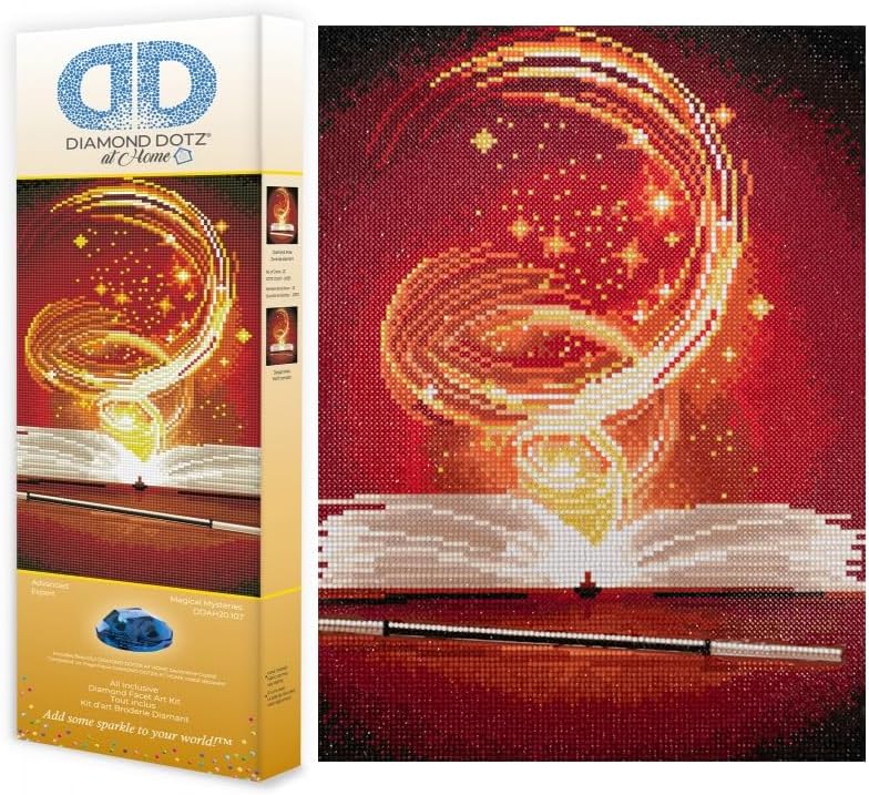 DIAMON DOT a Hom Magica Mysteries Ful Drill Roun Dotz Diamon Paintin Kits Diamon Ar Kit fo Adults Ge Art Diamon Art 16inchx16inch