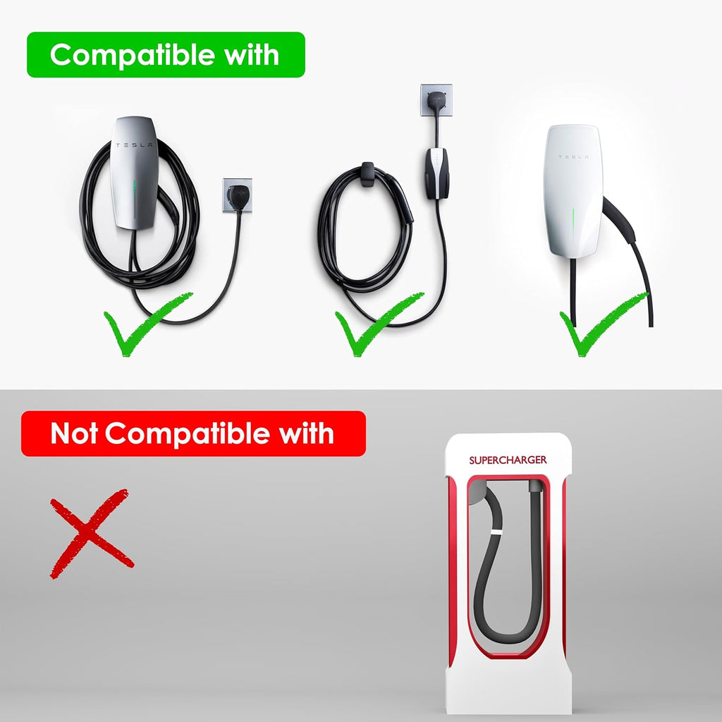 48 Tesl Extensio Cord 20ft Compatibl wit Model 3/Y/S/X Flexibl Durable 1-Pac E Charge Accessory Tesl Charge No Included