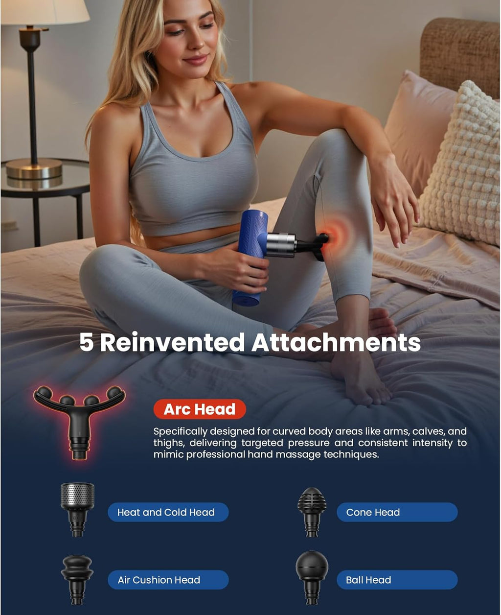 BOB AND BRAD A7 Pro Massage Gun Deep Tissue Percussion Massager with Heat & Cold Therapy ¨C 11mm Amplitude, 40lbs Stall Force ¨C Quiet Muscle Relief Gun for Athletes & Pain Recovery, FSA-HSA Eligible