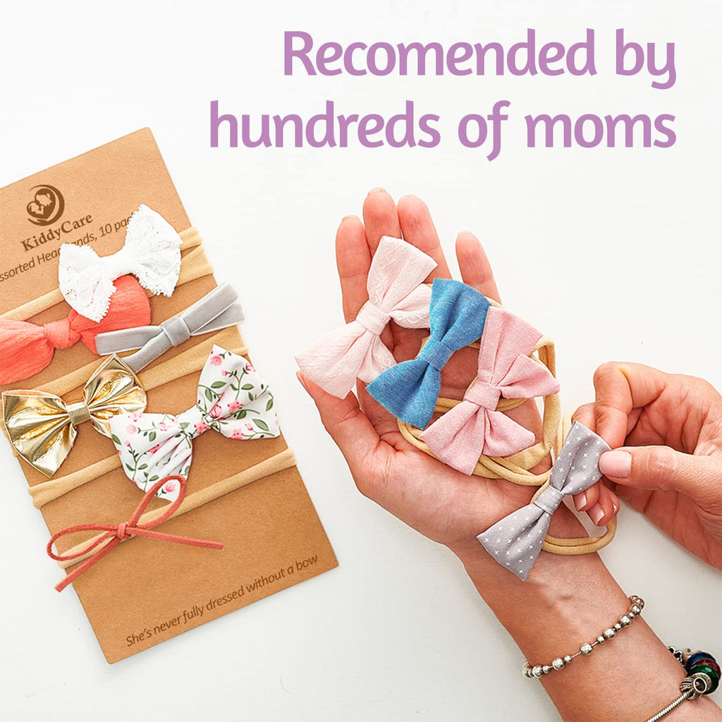 KiddyCar Bab Hai Accessorie Elasti Headbands Bows an Lazo Par Bebe 1 Piec Assortmen fo Newborn an Girls