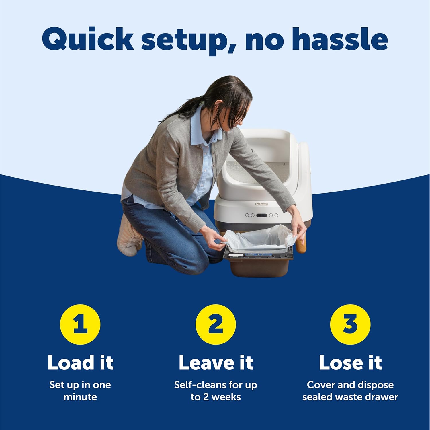 PetSafe ScoopFree OpenSky Automatic Self-Cleaning Cat Litter Box - Hands-Free Cleaning - Odor Control Litter System - App Controlled with Health Monitoring - Multi-Cat Compatible