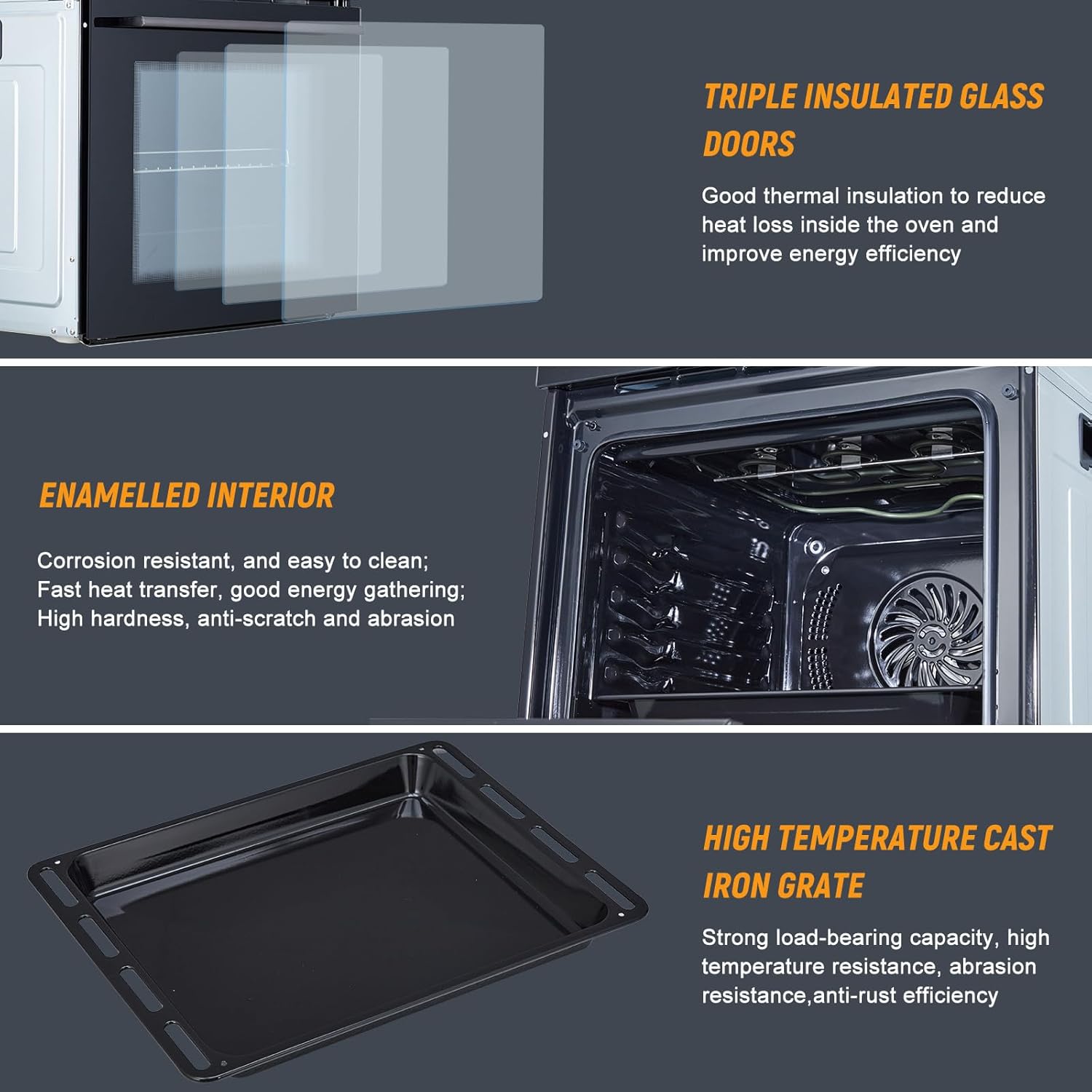 GarveeHom 2 i Singl Wal Oven Built-I Electri Convectio Ove wit Cookin Functions 3000 Built-I Wal Ove wit 2 Cu.Ft Capacity Touc Control Timer ET certified