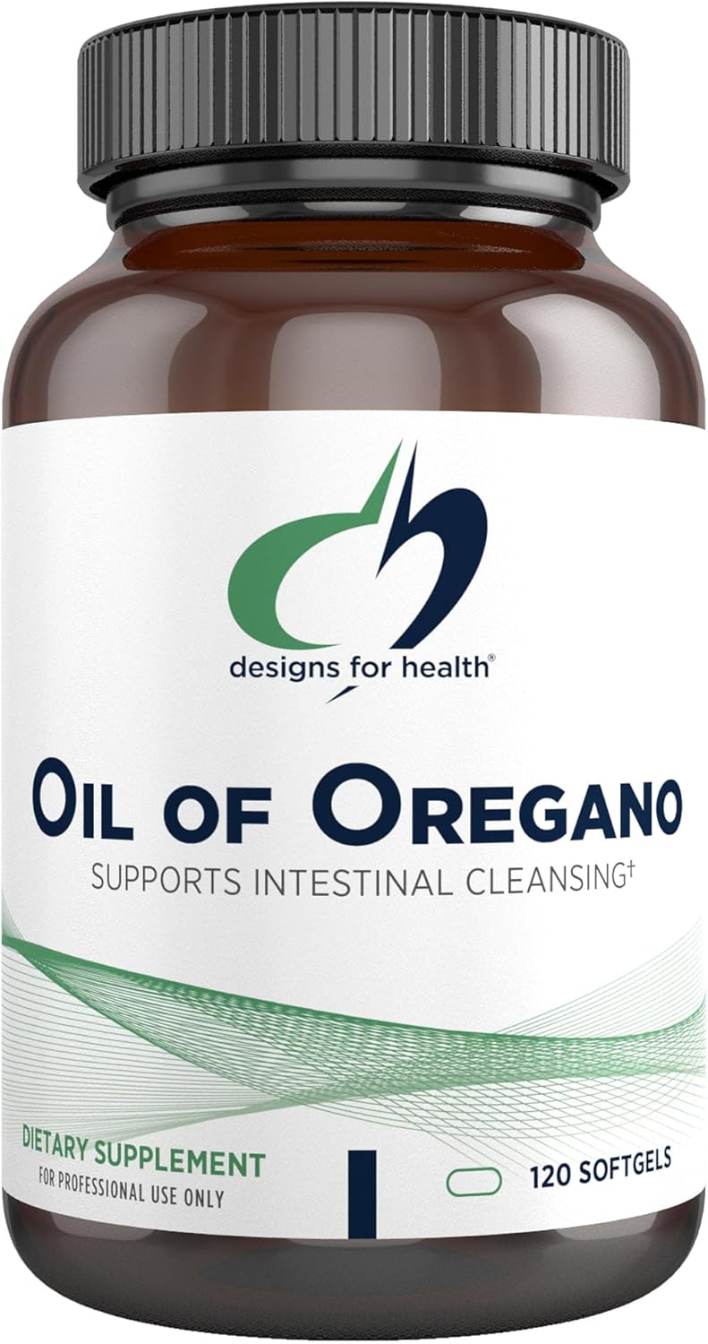 Designs for Health Oil of Oregano Softgels - Oregano Oil Supplement with Highly Concentrated Carvacrol - Supports Intestinal Cleansing - Small Pills (120 Softgels)