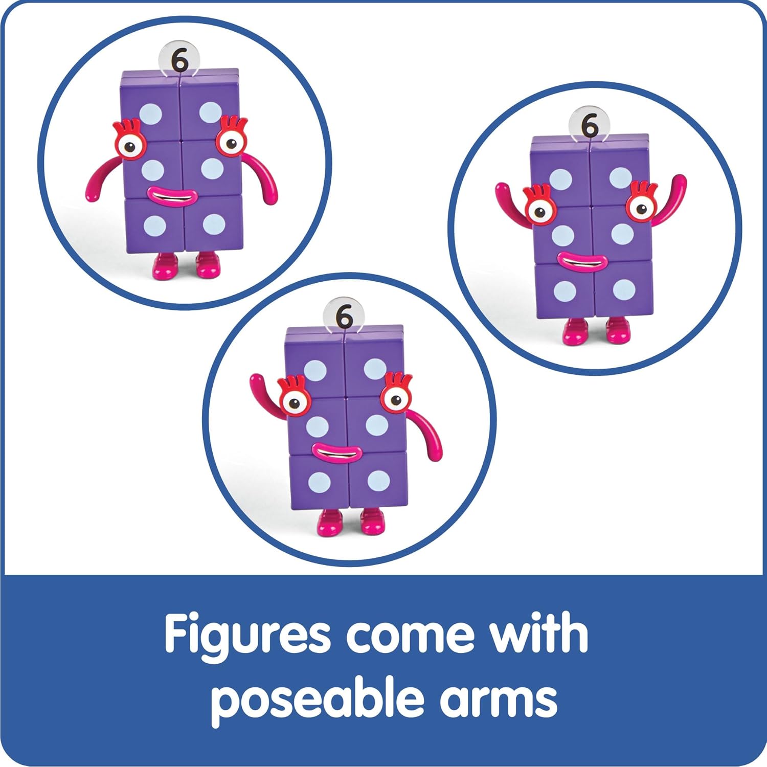 hand2min Numberblock Friend Si t Ten Actio Figur Set To Figure Playsets Smal Figurine fo Kids Countin Blocks Number fo Toddlers Mat Toys Kid Birthda Gifts?