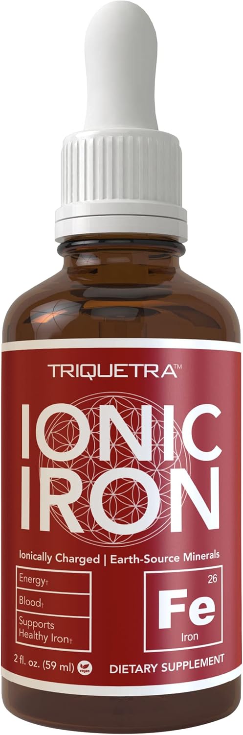 Ioni Liqui Iro Supplemen (23 Servings Highes Absorptio Rat Allow fo Smalle Dos Les Stomac Issue Non-Flavored Vegan Ionicall Charged Earth-Source Minerals