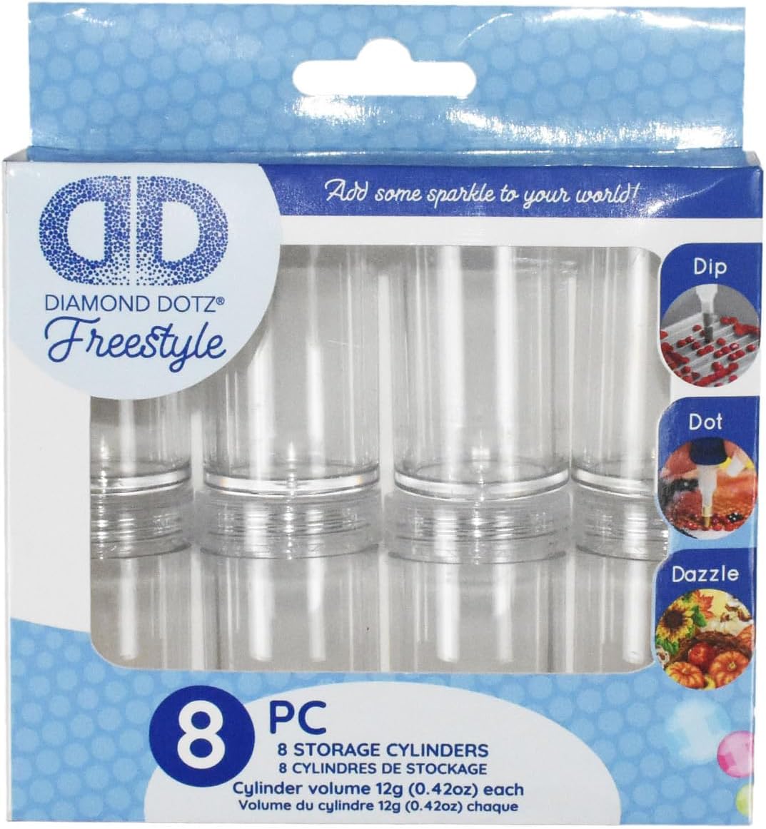 DIAMON DOT Accessorie Empt Cylinder Pac Bea Storag Container Freestyl Diamon Paintin Storag Containers Diamon Paintin Organizer