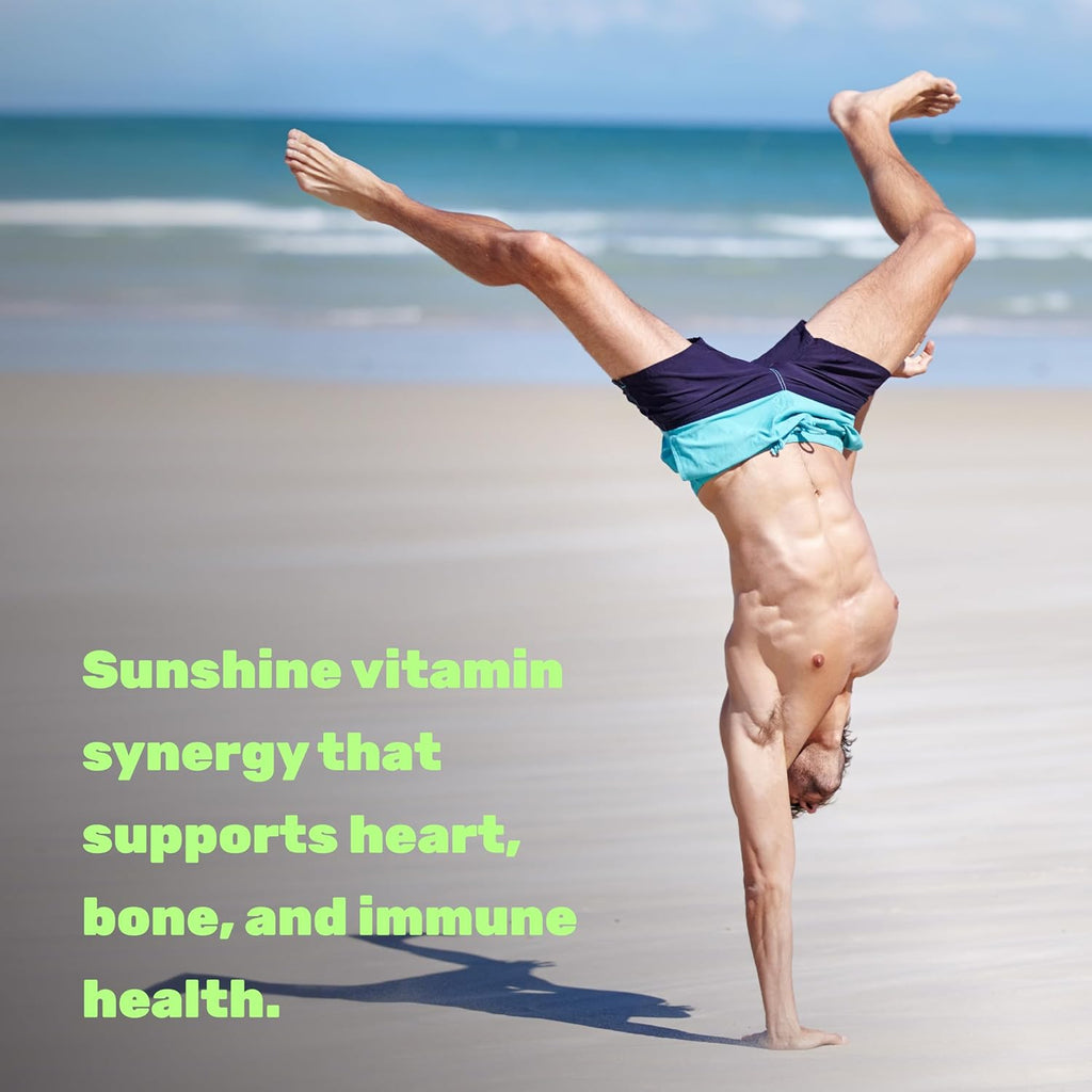DEA SUPPLEMEN Vitami D 10,00 I K MK 200mc Softgels 25 Coun 2-in- Comple wit Virgi Coconu Oi Support Heart Bone Teet Immun Health Eas t Swallow