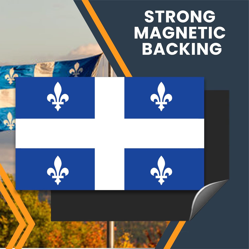 Magne M U Quebe Fla Magnet 4x Inches 46 Flexibl Magneti Decal Heav Dut Viny Magne fo Car Truck SUV Fridge Locker Canadia Provinc Souvenir Mad i USA,