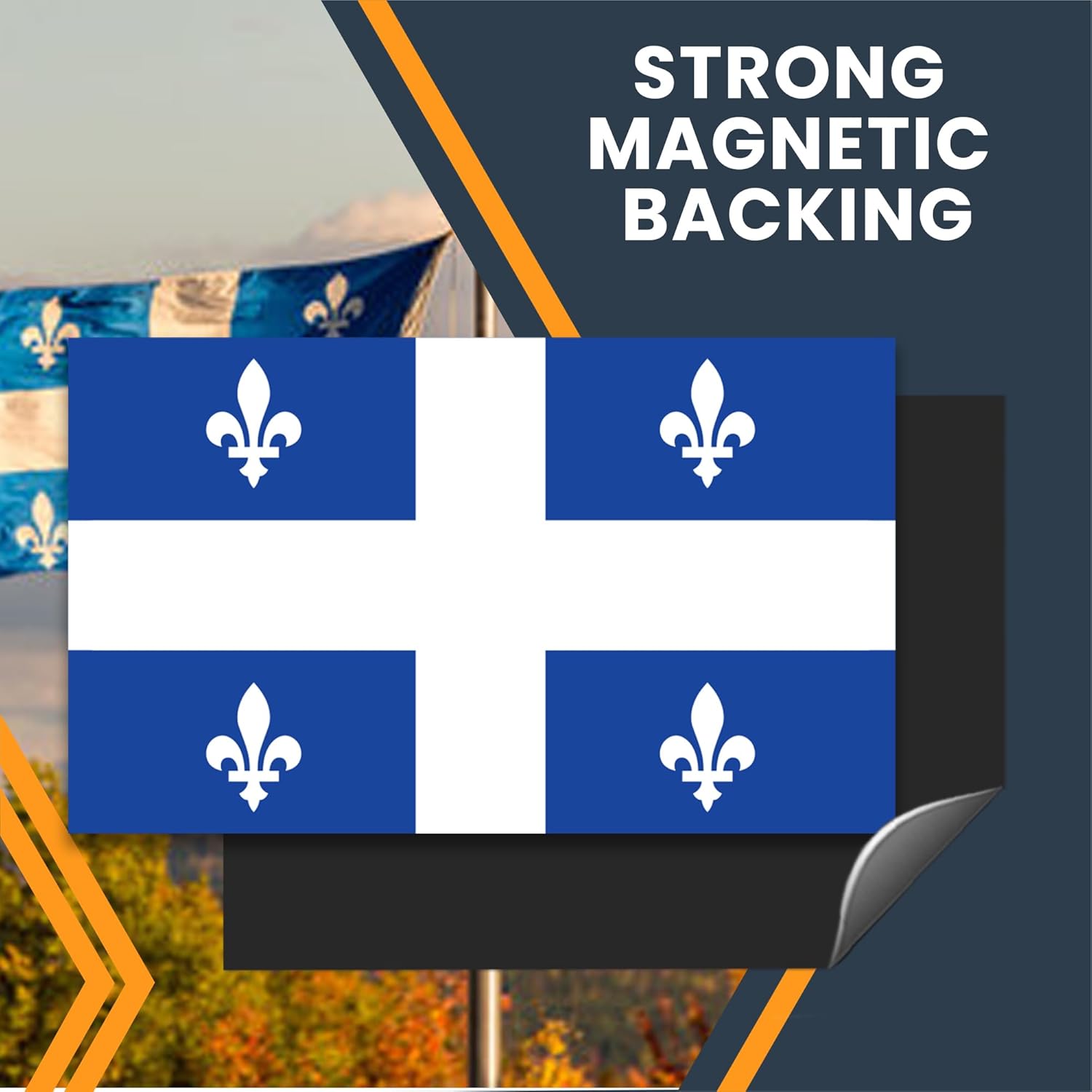 Magne M U Quebe Fla Magnet 4x Inches 46 Flexibl Magneti Decal Heav Dut Viny Magne fo Car Truck SUV Fridge Locker Canadia Provinc Souvenir Mad i USA,
