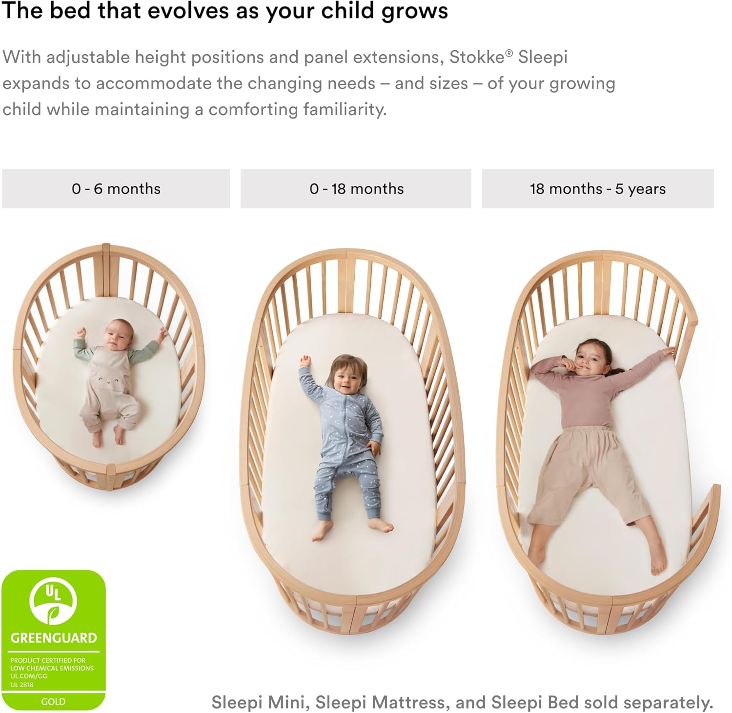 Stokk Sleep Min Mattress Whit Layer o Breathabl 3 Mes fo Saf Slee Offer Comfor Suppor fo Childre Washable