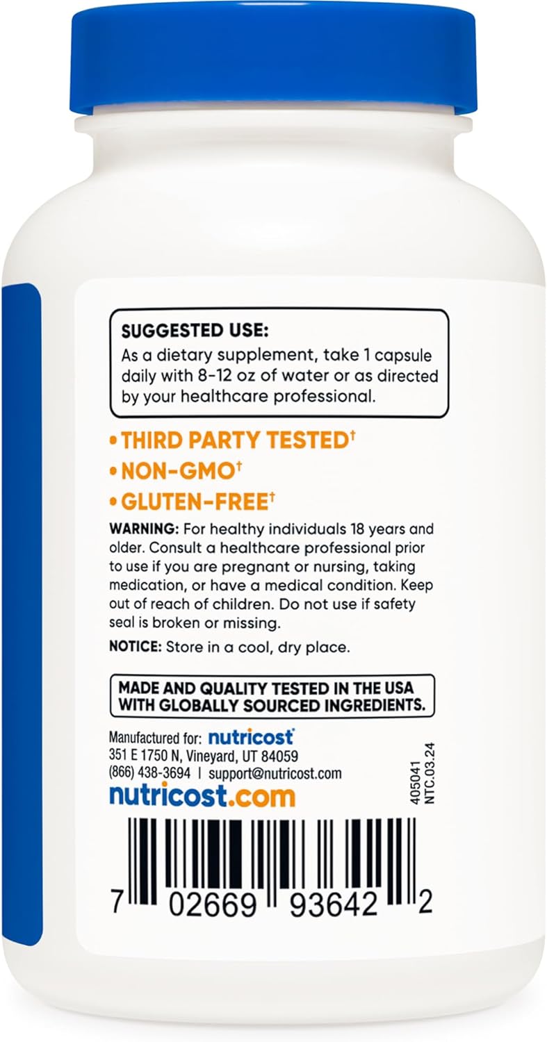 Nutricos Goldensea Roo 600mg 12 Capsule Non-GMO Glute Free Vegetaria Capsules