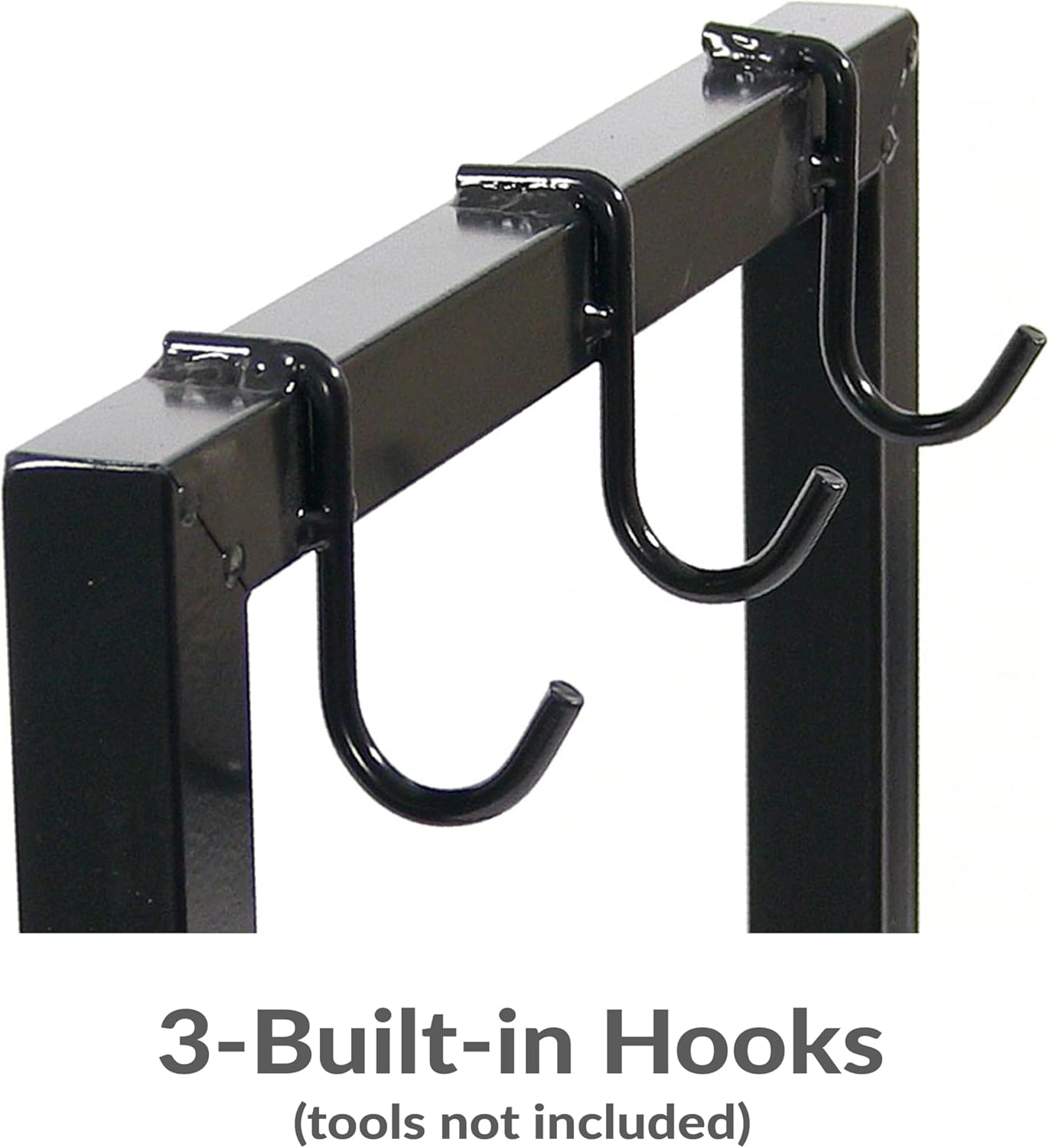 Sunnydaze Outdoor 30-Inch Firewood Log Rack - Small Fireplace or Fire Pit Wood Storage Holder - Black - 500-lb Capacity