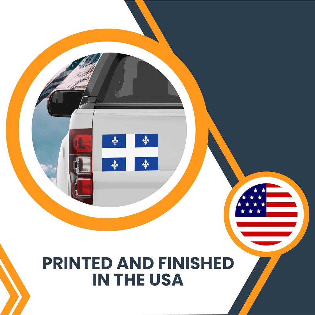 Magne M U Quebe Fla Magnet 4x Inches 46 Flexibl Magneti Decal Heav Dut Viny Magne fo Car Truck SUV Fridge Locker Canadia Provinc Souvenir Mad i USA,