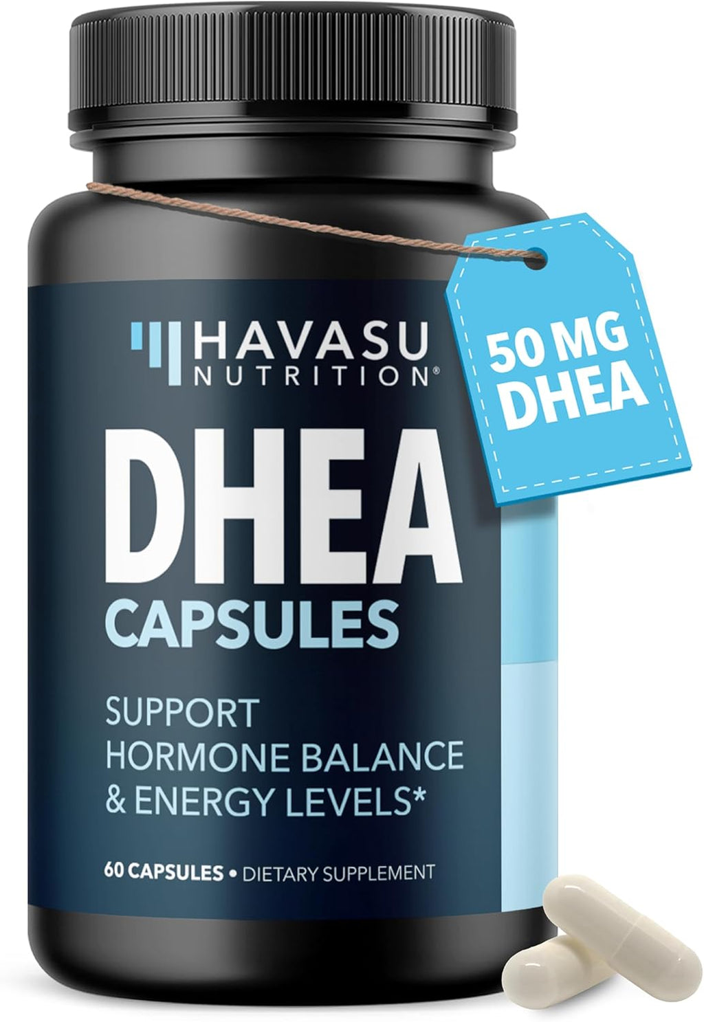 DHEA 50mg Supplement for Hormone Balance - Supports Energy for Men and Women - Dehydroepiandrosterone Capsules for Mood, Aging Daily Vitality - Non-GMO, Vegan - 60 Capsules, 2-Month Supply