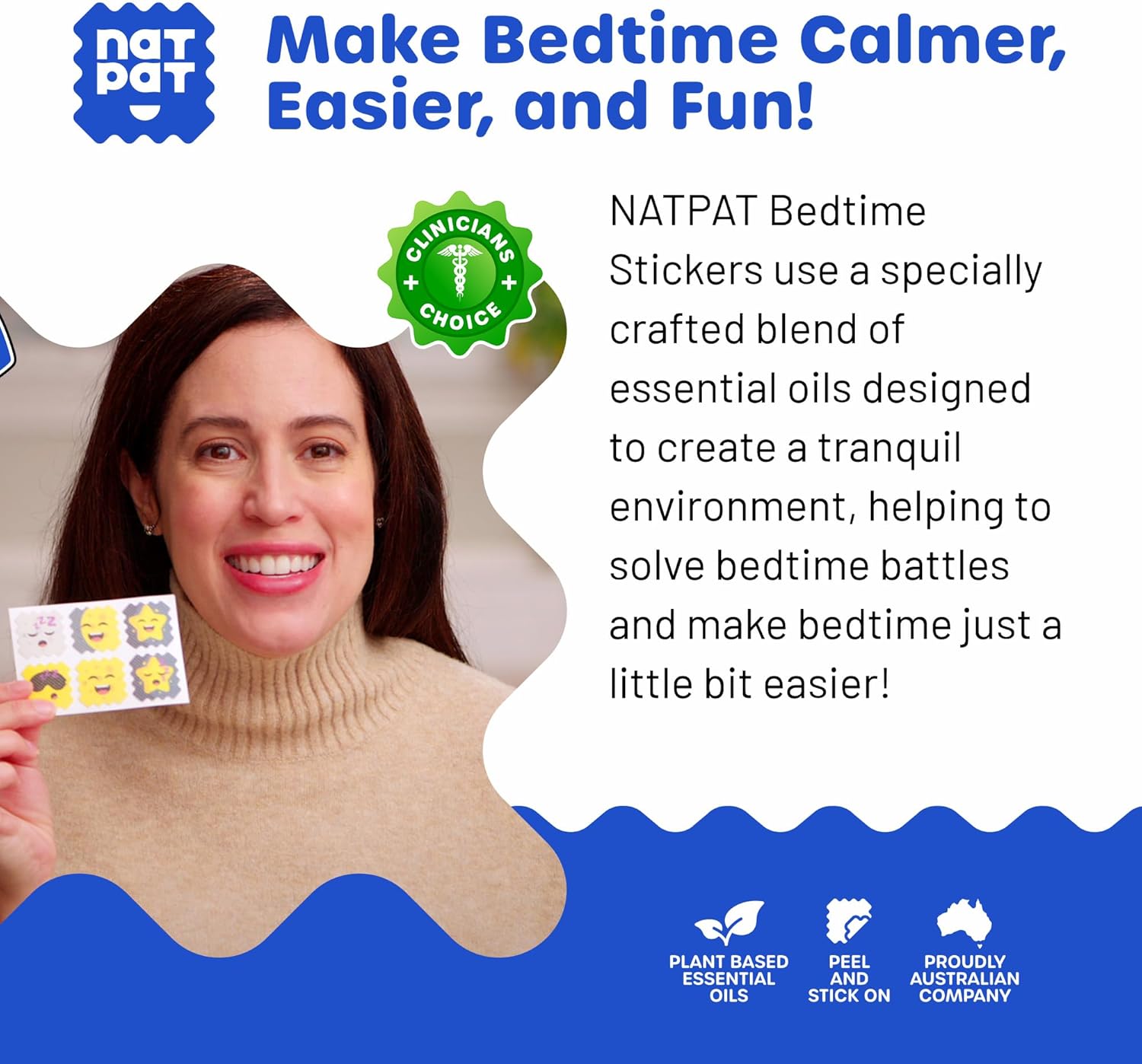 NATPA Sleep Patc Be Tim Sticker fo Kid Slee Promotin Patc Non-Toxi Solutio fo Bette Slee Chemica Dru Free Melatoni Fre Buz Patc Natura Patc (2 Pack)