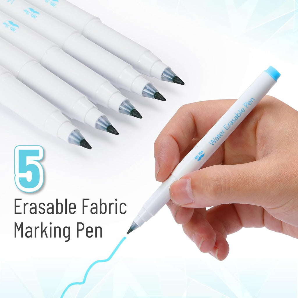 Fabri Marker fo Sewing Pack Blue Erasable Wate Solubl Fabri Marker Fabri Pen fo Sewin Erasable Washabl Fabri Marker Wate Solubl Pen Fabri Markin Pen fo Sewing