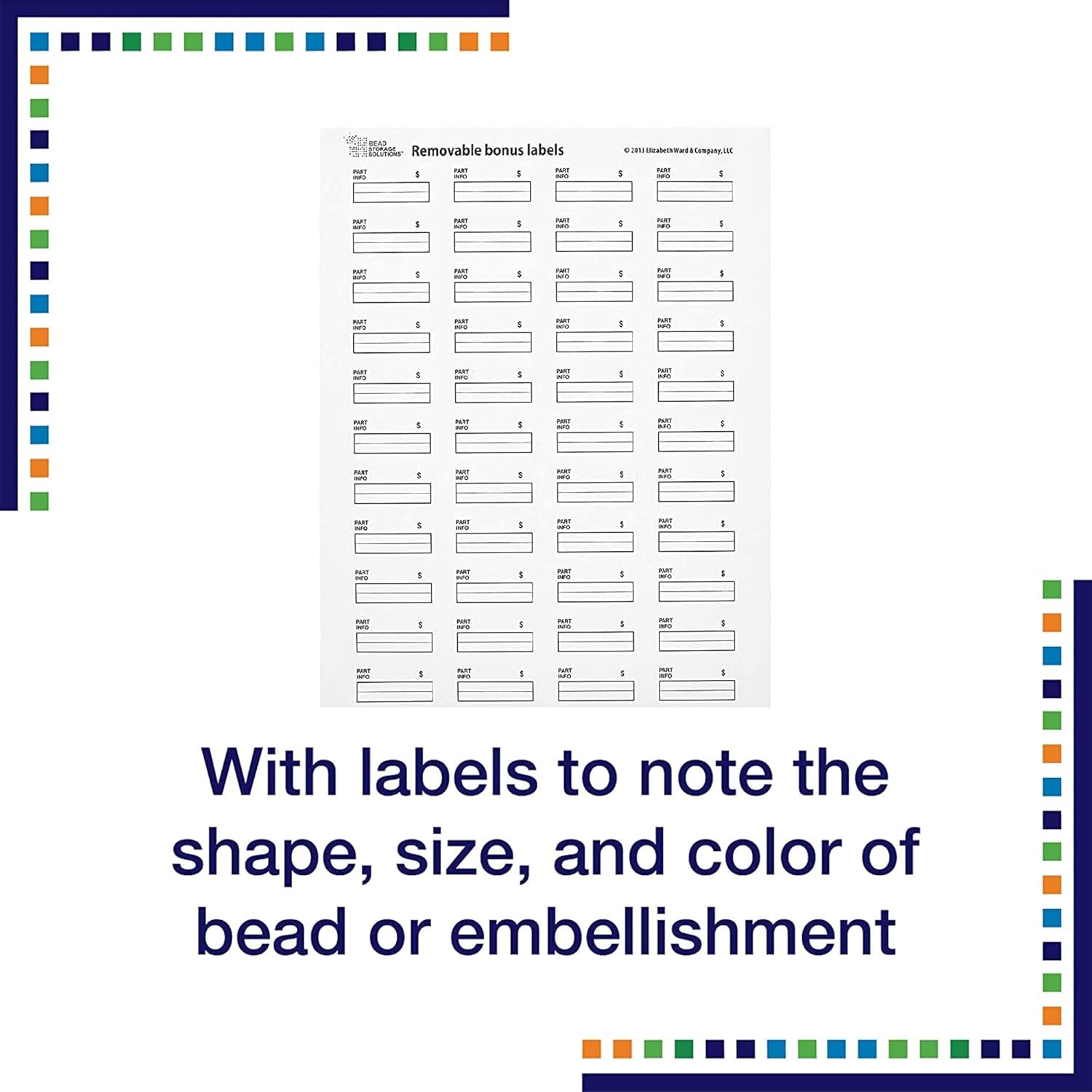 Bea Storag Solution Elizabet War Plasti Tra an Bea Organizer 7 Container o Variou Sizes Tray an Li fo Beads Pack Clear