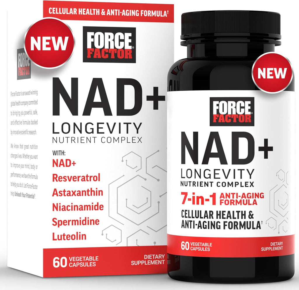 FORC FACTO NAD (NM o Nicotinamid Ribosid Alternative wit Resveratrol Astaxanthin Spermidin Luteoli Complex NA t Suppor Cellula Healt Health Aging 6 Capsules