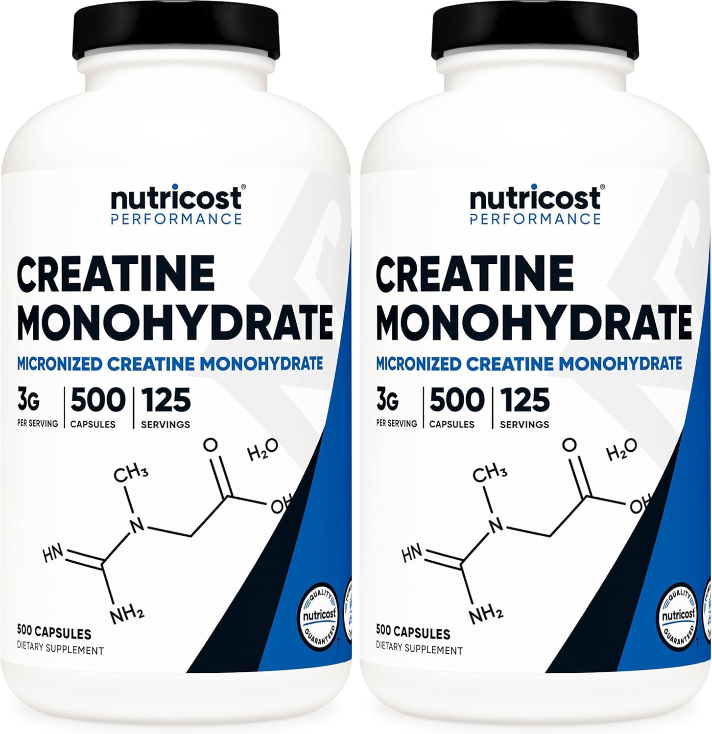 Nutricost Micronized Creatine Monohydrate 3,000mg 500 Capsules, 125 Servings, 750mg of Creatine Monohydrate Per Capsule