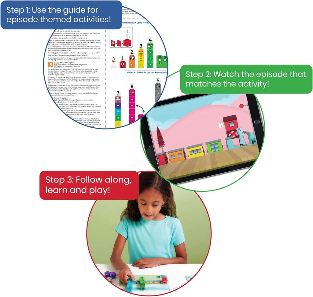 hand2min MathLin Cube Numberblock 1-1 Activit Set 3 Preschoo Learnin Activities Countin Blocks Linkin Cubes Educationa Toy fo Kids Numbe Games Mat Manipulative Kindergarten
