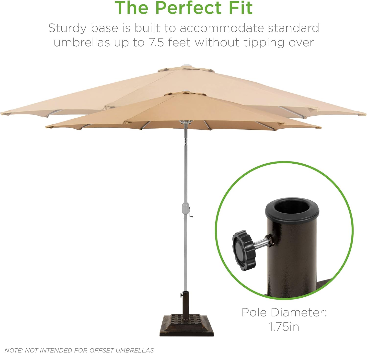 Bes Choic Product 26l Outdoo Pati Umbrell Stan Heavy-Dut Stee Squar Umbrell Bas w/Bronz Finish Decorativ Baske Weav Pattern