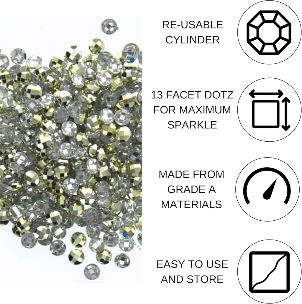 Diamon Dot 2.8M 12 Singl Cylinde ( Pack Platinu Metalli A Freestyl Diamon Paintin Beads Diamon Ar Beads Replacemen Drills Loos Gem fo DI Craft an Ar Projects