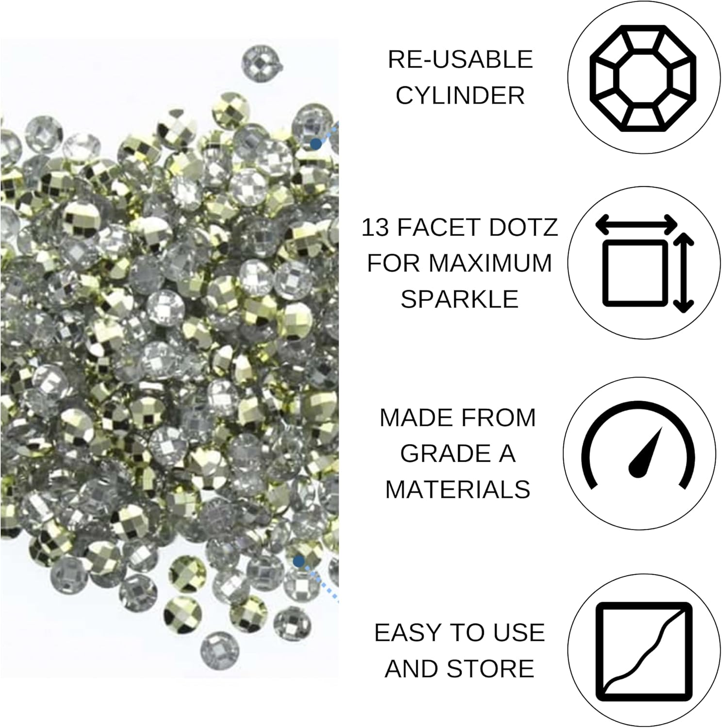 Diamon Dot 2.8M 12 Singl Cylinde ( Pack Platinu Metalli A Freestyl Diamon Paintin Beads Diamon Ar Beads Replacemen Drills Loos Gem fo DI Craft an Ar Projects