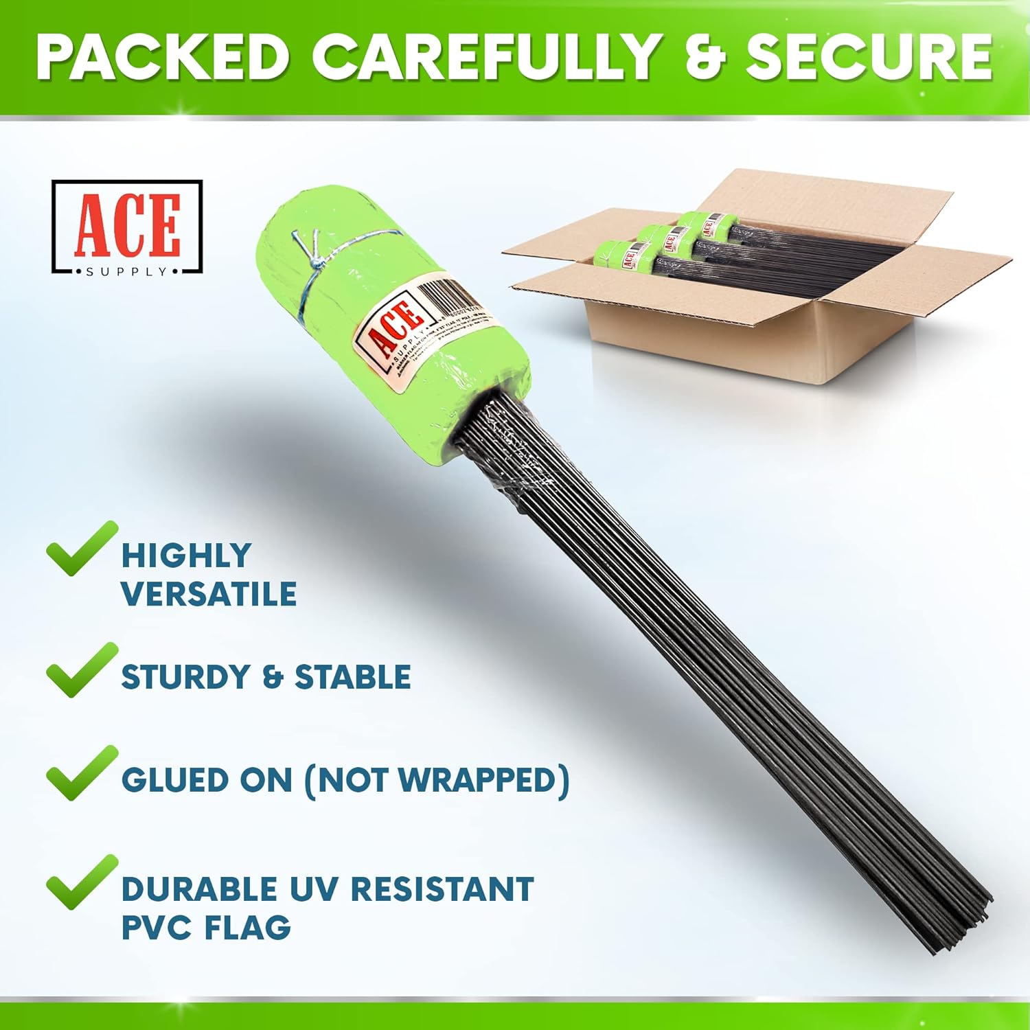 Fluorescent Lime Marking Flags 100 Pack - 4x5x15 Inch Marker Flags - Markers For Lawn, Irrigation, Landscaping, Survey Sprinkler Head Marking