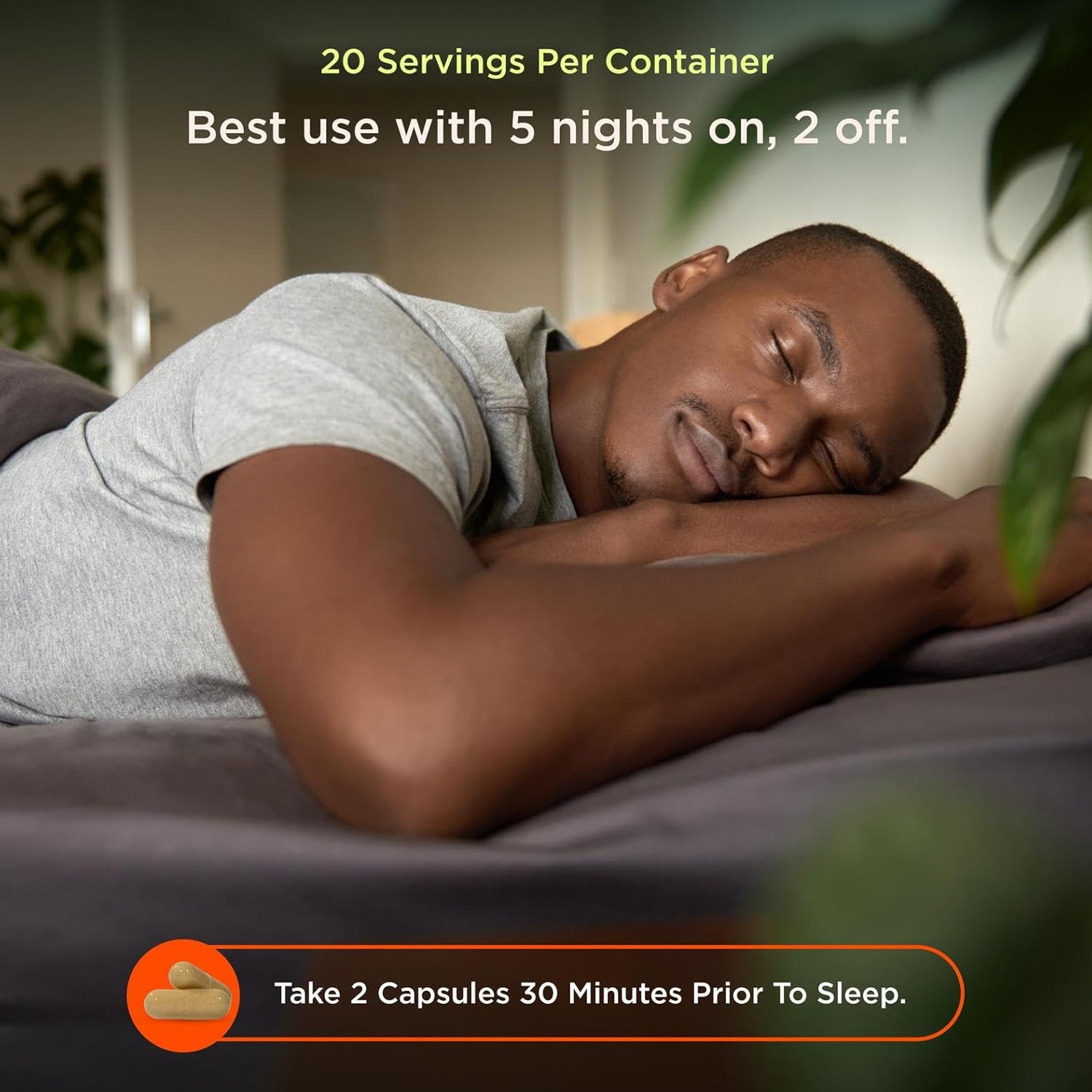 Geniu Slee AI Smar Sleepin Pill Supplemen Relaxatio Enhance an Moo Suppor w/Inositol L-Theanin Glycin 4 Capsules