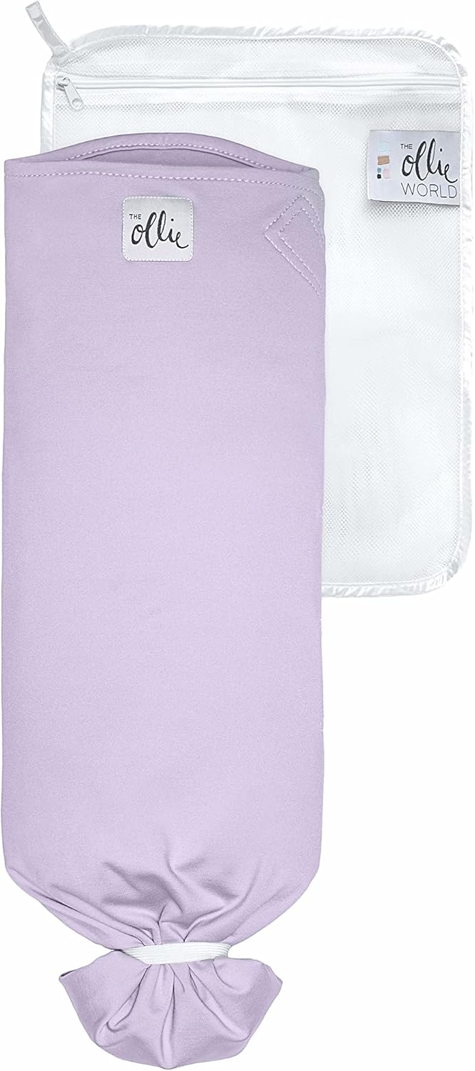 The Ollie Swaddle Alphie Sleep Pouch Baby Sleep Bundle – 3-Way Adjustable Newborn Swaddle Blanket and Wearable Sleep Sack | Moisture-Wicking, Buttery-Soft Fabric | Newborn to 14 Months (Lavender)