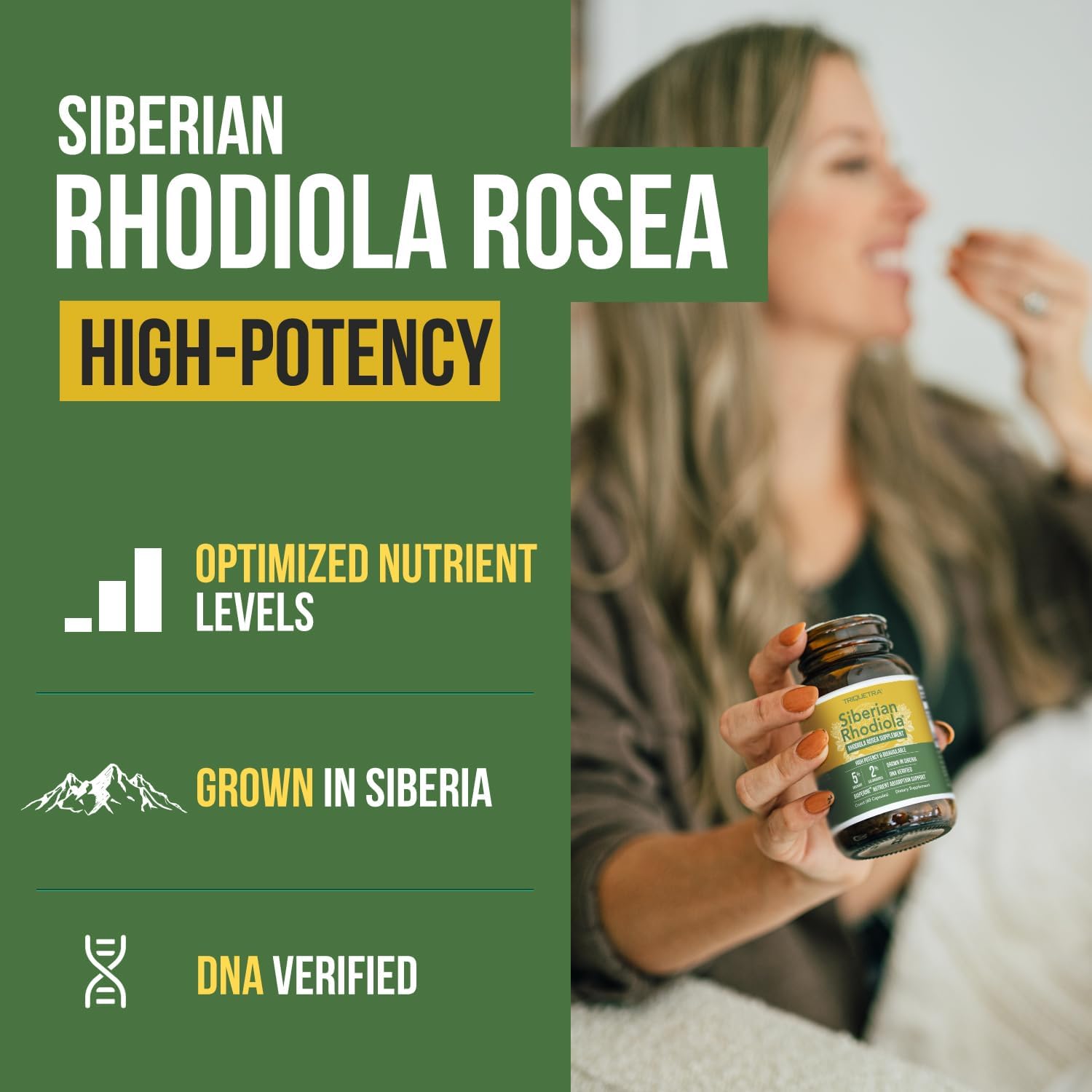 Ma Strengt Siberia Rhodiola? Rhodiol Rose 5 Rosavins 2 Salidrosid BioPerine fo Enhance Absorptio Help Suppor Stress Energ Focus Grow i Siberia DN Verifie (6 Capsules)